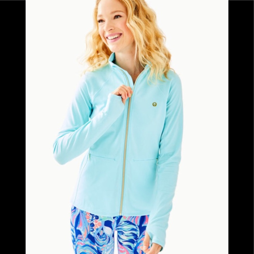 Lilly Pulitzer Luxletic Kapri Jacket Seasalt Blue